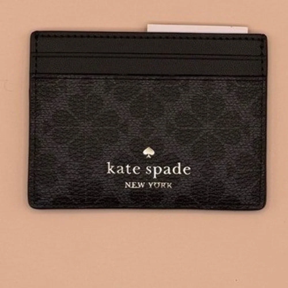 Kate Spade New York Spade Flower Slim Card Holder Black KN761‎ New